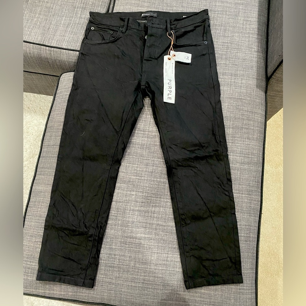 Purple brand black slim fit low rise with slim leg jeans - Picture 1 of 7